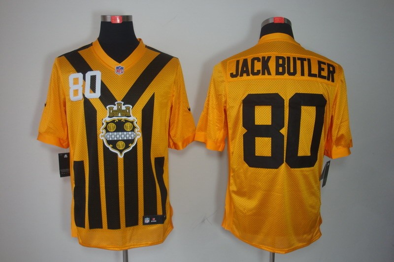 Men 2025 Pittsburgh Steelers 80 Jack Butler yellow Nike Limited NFL Jersey